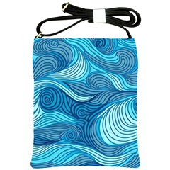 Ocean Waves Sea Abstract Pattern Water Blue Shoulder Sling Bag