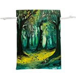 Ai Generated Trees Forest Mystical Forest Nature Art Lightweight Drawstring Pouch (XL) Back