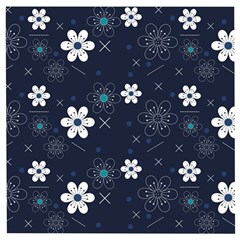 Flowers Pattern Pattern Flower Texture Wooden Puzzle Square