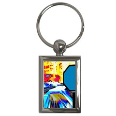 Stop Retro Abstract Stop Sign Blur Key Chain (rectangle) by Ndabl3x