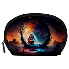 Tree Planet Moon Accessory Pouch (large) by Ndabl3x