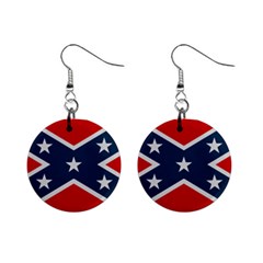 Rebel flag  Mini Button Earrings