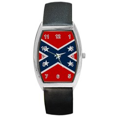 Rebel flag  Barrel Style Metal Watch