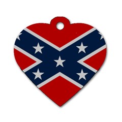 Rebel Flag  Dog Tag Heart (one Side) by Jen1cherryboot88