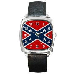 Rebel Flag  Square Metal Watch by Jen1cherryboot88