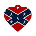 Rebel flag  Dog Tag Heart (Two Sides) Back