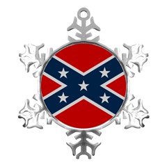 Rebel flag  Metal Small Snowflake Ornament