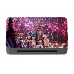 Moscow Kremlin Saint Basils Cathedral Architecture  Building Cityscape Night Fireworks Memory Card Reader With Cf by Cowasu