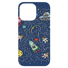 Cat Cosmos Cosmonaut Rocket Iphone 14 Pro Max Black Uv Print Case by Cowasu