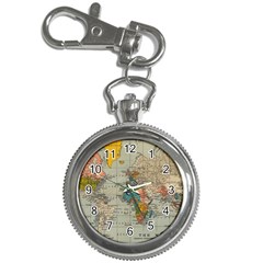 Vintage World Map Key Chain Watches