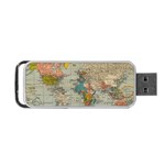 Vintage World Map Portable USB Flash (Two Sides) Back