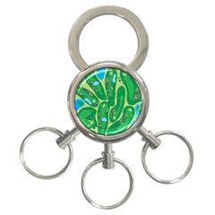 Golf Course Par Golf Course Green 3-ring Key Chain