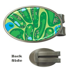 Golf Course Par Golf Course Green Money Clips (oval)  by Cowasu