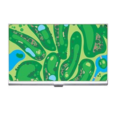 Golf Course Par Golf Course Green Business Card Holder by Cowasu