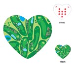 Golf Course Par Golf Course Green Playing Cards Single Design (Heart) Front