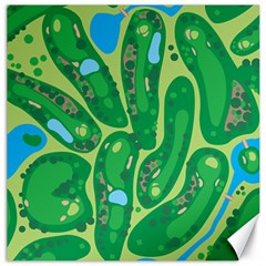 Golf Course Par Golf Course Green Canvas 12  X 12  by Cowasu