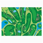 Golf Course Par Golf Course Green Large Glasses Cloth (2 Sides) Back