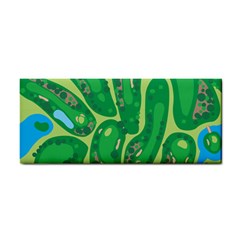 Golf Course Par Golf Course Green Hand Towel by Cowasu