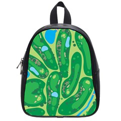 Golf Course Par Golf Course Green School Bag (small) by Cowasu