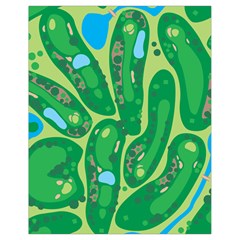 Golf Course Par Golf Course Green Drawstring Bag (small) by Cowasu