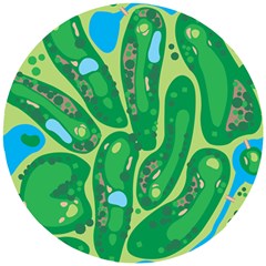 Golf Course Par Golf Course Green Wooden Puzzle Round