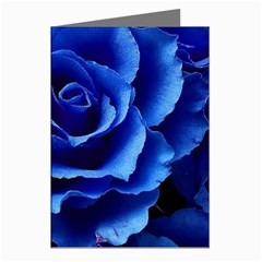 Blue Roses Flowers Plant Romance Blossom Bloom Nature Flora Petals Greeting Cards (pkg Of 8) by Cowasu