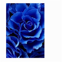 Blue Roses Flowers Plant Romance Blossom Bloom Nature Flora Petals Large Garden Flag (two Sides) by Cowasu