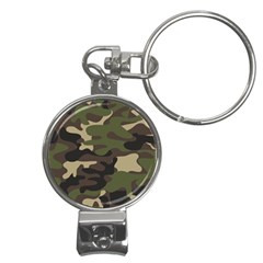 Texture Military Camouflage Repeats Seamless Army Green Hunting Nail Clippers Key Chain