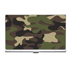 Texture Military Camouflage Repeats Seamless Army Green Hunting Business Card Holder