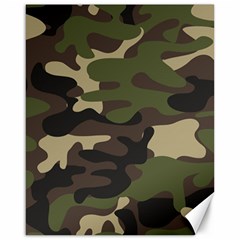 Texture Military Camouflage Repeats Seamless Army Green Hunting Canvas 16  x 20 