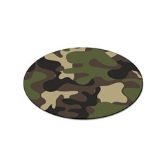 Texture Military Camouflage Repeats Seamless Army Green Hunting Sticker Oval (10 Pack) by Cowasu