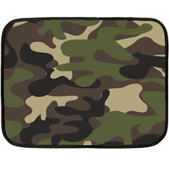 Texture Military Camouflage Repeats Seamless Army Green Hunting Fleece Blanket (mini)