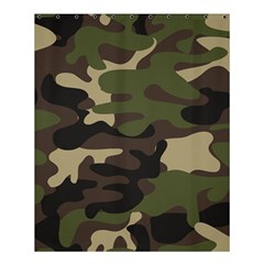 Texture Military Camouflage Repeats Seamless Army Green Hunting Shower Curtain 60  X 72  (medium)  by Cowasu