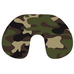 Texture Military Camouflage Repeats Seamless Army Green Hunting Travel Neck Pillow by Cowasu