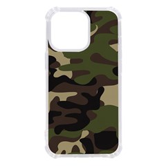 Texture Military Camouflage Repeats Seamless Army Green Hunting iPhone 13 Pro TPU UV Print Case