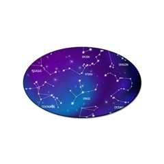 Realistic Night Sky With Constellations Sticker Oval (10 Pack) by Cowasu