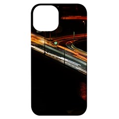 Highway Night Lighthouse Car Fast Iphone 14 Black Uv Print Case by Amaryn4rt