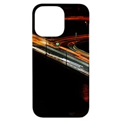 Highway Night Lighthouse Car Fast Iphone 14 Pro Max Black Uv Print Case by Amaryn4rt