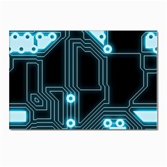 A Completely Seamless Background Design Circuitry Postcard 4 x 6  (pkg Of 10) by Amaryn4rt