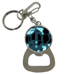 A Completely Seamless Background Design Circuitry Bottle Opener Key Chain by Amaryn4rt