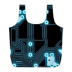 A Completely Seamless Background Design Circuitry Full Print Recycle Bag (l) by Amaryn4rt