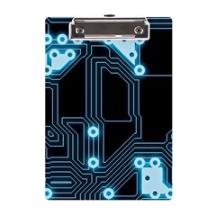 A Completely Seamless Background Design Circuitry A5 Acrylic Clipboard by Amaryn4rt