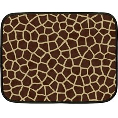 Giraffe Animal Print Skin Fur Two Sides Fleece Blanket (mini) by Amaryn4rt