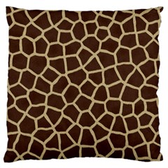 Giraffe Animal Print Skin Fur Standard Premium Plush Fleece Cushion Case (two Sides) by Amaryn4rt