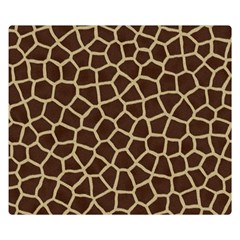 Giraffe Animal Print Skin Fur Two Sides Premium Plush Fleece Blanket (small) by Amaryn4rt