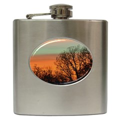 Twilight Sunset Sky Evening Clouds Hip Flask (6 Oz) by Amaryn4rt