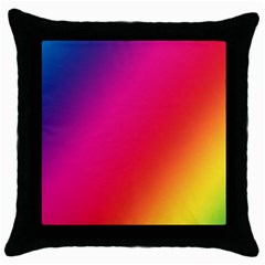 Rainbow Colors Throw Pillow Case (black) by Amaryn4rt