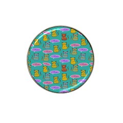 Meow Cat Pattern Hat Clip Ball Marker by Amaryn4rt