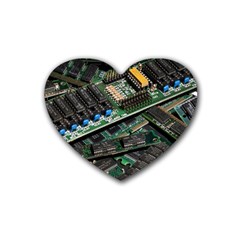 Computer Ram Tech - Rubber Coaster (heart) by Amaryn4rt