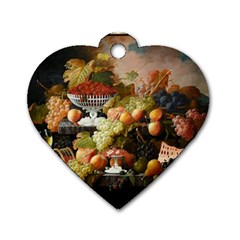 Abundance Of Fruit Severin Roesen Dog Tag Heart (two Sides) by Amaryn4rt